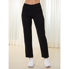 Women's Golf Pants 31inch Straight-Leg Pants Navy Black Pants / Trousers Ladies Golf Attire Clothes Outfits Wear Apparel